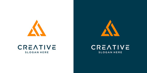 Creative letter A logo design vector