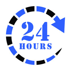 24 hours icon design vector