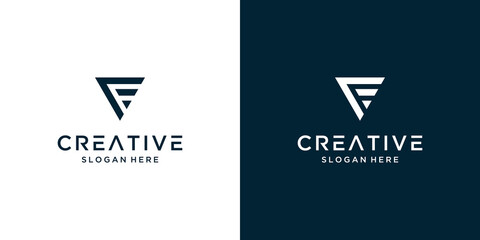 Minimalist elegant letter V logo design vector