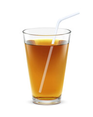 グラス お茶 飲み物 イラスト リアル ストロー