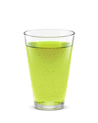 グラス 緑茶 飲み物 イラスト リアル 汗