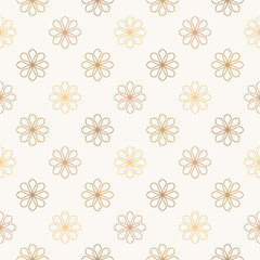 Abstract seamless pattern with mandala flower. Mosaic, tile, polka dot. Floral background.