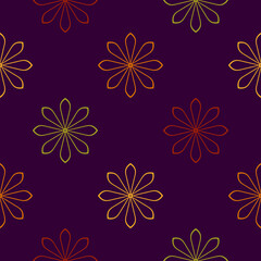 Abstract seamless pattern with mandala flower. Mosaic, tile, polka dot. Floral background.