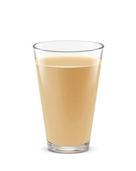 グラス カフェオレ 飲み物 イラスト リアル