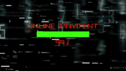 Fototapeta premium Online payment progress bar on digital background