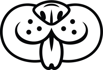 Vector illustration of the dog snout