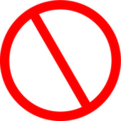 Vector illustration of the prohibited sign