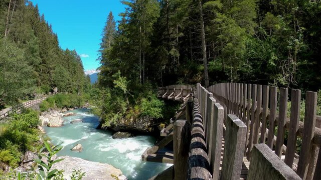 Wooden Bridge -Fontana Bona Locality - Dolomites