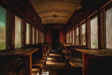 Interior of an Old Train