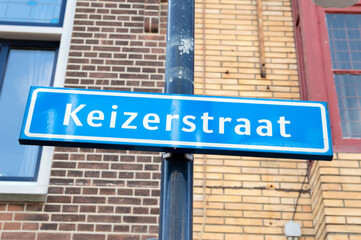 Street Sign Keizerstraat At Den Helder The Netherlands 23-9-2019
