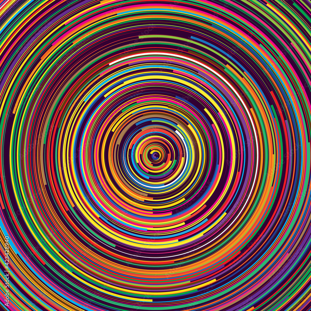 Poster many colors in circles. abstract colored background.