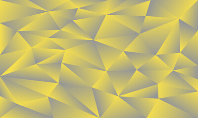 trendy Yellow and Grey colors triangles background.