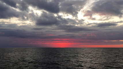 sunset over the sea