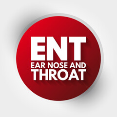 ENT - Ear Nose and Throat acronym, health concept background