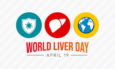 World Liver day is observed each year on April 19th across the globe. aims to raise global awareness of hepatitis a group of infectious diseases known as Hepatitis  A, B, C, D, and E. Vector art.