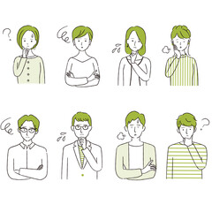 手書き線画カラーイラスト ママと子供 ツインテールの女の子ガッツポーズ Wall Mural Yoshidaakiko1223