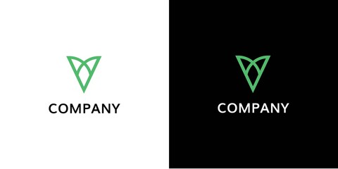 The logo initials letter V is modern and elegant design 3