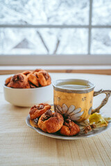 cup of  tea and cookies