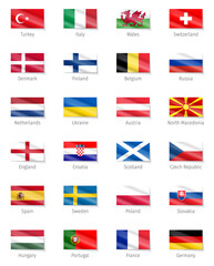 Participant Euro Cup Flags 2020. Flags 2020.