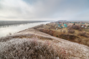 landscape in the fog