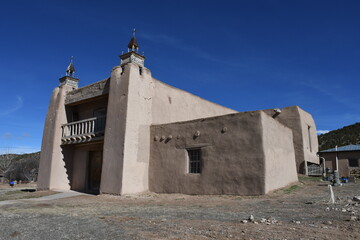 A Historic Church San José de Gracia on the main plaza of Las Trampas New Mexico Built in 1760