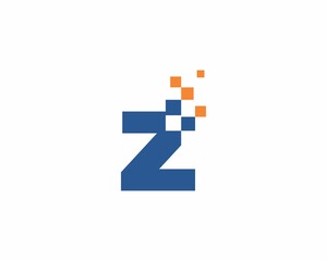 Letter Z with Pixel Logo 001