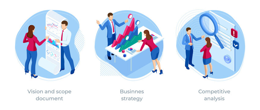 Isometric Competitive Analysis, Businnes Strategy, Vision And Scope Document. Expert Team For Data Analysis, Business Statistic, Management, Consulting, Marketing.