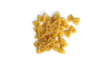 Farfalle isolated on a white background.