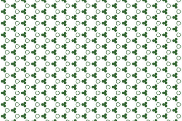 green seamless background with flowers. Seamless geometric pattern design texture.