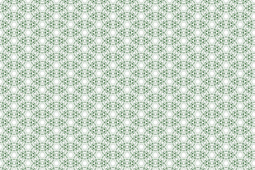 green seamless pattern with flowers. Floral Decorative Vector Seamless Pattern Design.
