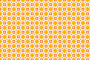 Floral Decorative Vector Seamless Pattern Design. Simple seamless pattern with decorative elements