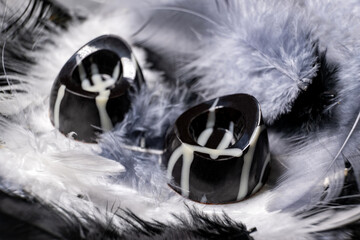 multicolored beautifully decorated handmade candies with fillings
