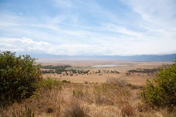 Ngorongoro Conservation Area aerial view, Tanzania, Africa