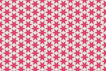 Seamless pattern with white stars on Red. Decorative seamless pattern with Star Shape on Red background.