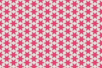 Seamless pattern with white stars on Red. Decorative seamless pattern with Star Shape on Red background.