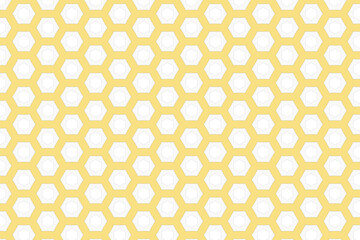 Yellow seamless background with circles. Decorative seamless pattern with hand-drawn rough honeycombs. endless texture for digital paper, fabric, backdrop, or wrapping