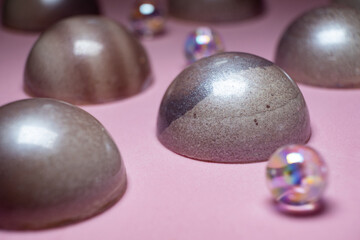 multicolored beautifully decorated handmade candies with fillings