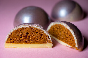 multicolored beautifully decorated handmade candies with fillings