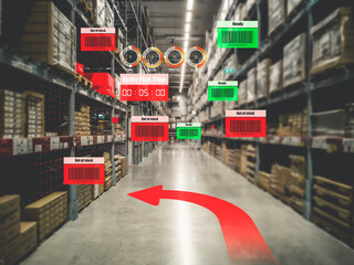 Smart warehouse management system using augmented reality technology to identify package picking...