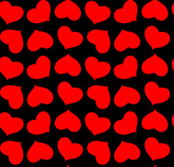 Seamless heart pattern, minimal print.