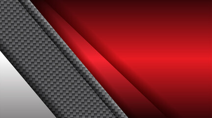 Modern abstract red metallic on design modern futuristic background . Metal frame geometric digital technology concept for wallpaper, banner template