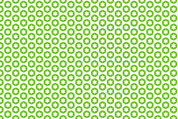 green background with star circles. Pattern Of White Stars On A Lime White Background. star circles background Seamless geometric pattern design texture.