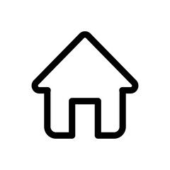 Web home flat icon for apps and websites, House icon, Property Line Icon, Home line icon simple illustration, Home button