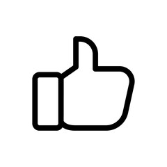 thumbs up vector icon, like symbol. Like hand line icon. Thumbs up finger sign. Vector. illustration symbol. like sign, line icon