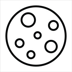 biscuit, cookie simple  outline icon.