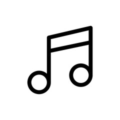 Music notes icons set. Black notes symbol on white background. Musical key signs. Vector symbols on white background.