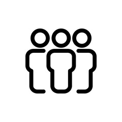 Group of people. People black vector icons. People icons in modern simple flat and lines design. People vector icon, isolated on white background. Profile and User Line Icon