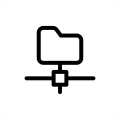 Fototapeta premium Folder sharing icon. Network Folder Vector Illustration. Flat Design Style.