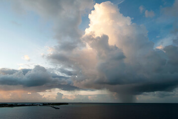 Naklejka na ściany i meble The Rain Cloud Over Grand Turk Island