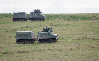 British Army BvS10 Viking tracked tanks amphibious armored personnel carrier all terrain vehicle